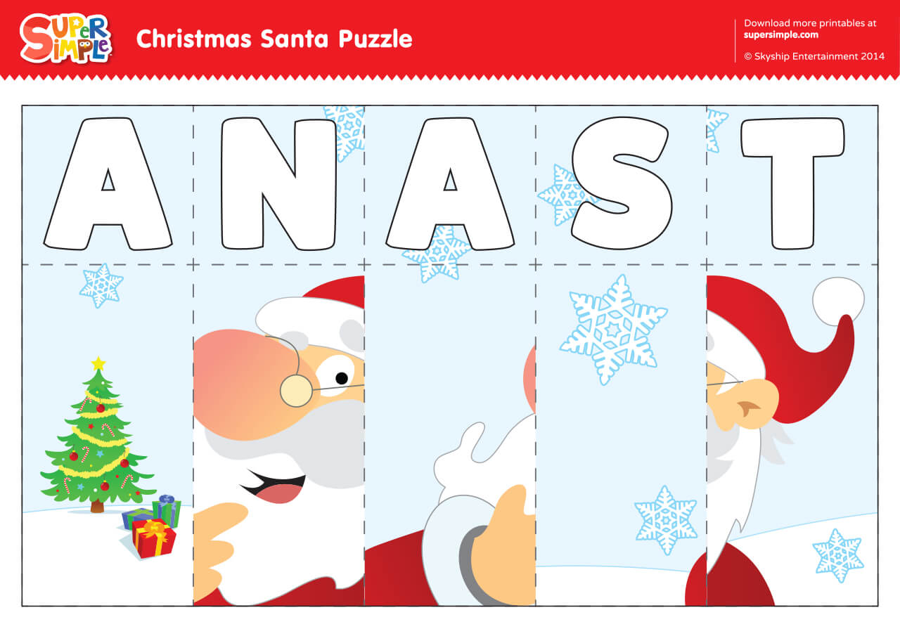 s-a-n-t-a puzzle - super simple
